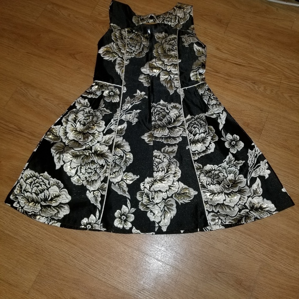 Black and Gold Girls Holiday Dress